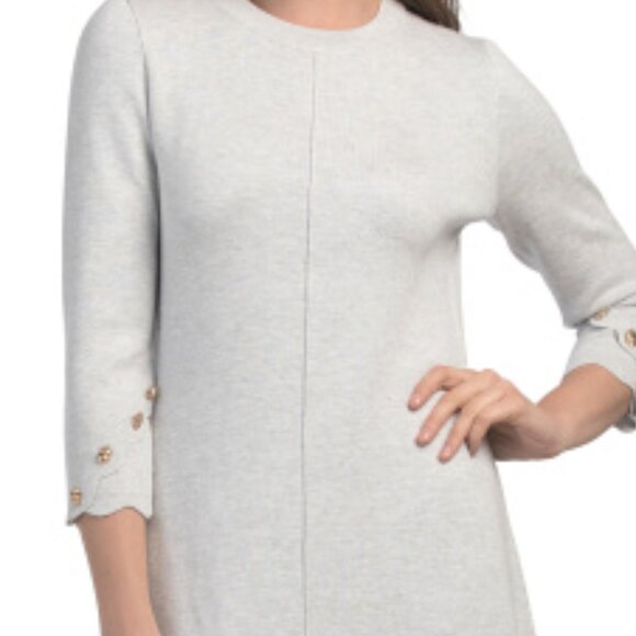 CYRUS Silver Scalloped Edge Sweater Dress - Picture 3 of 3